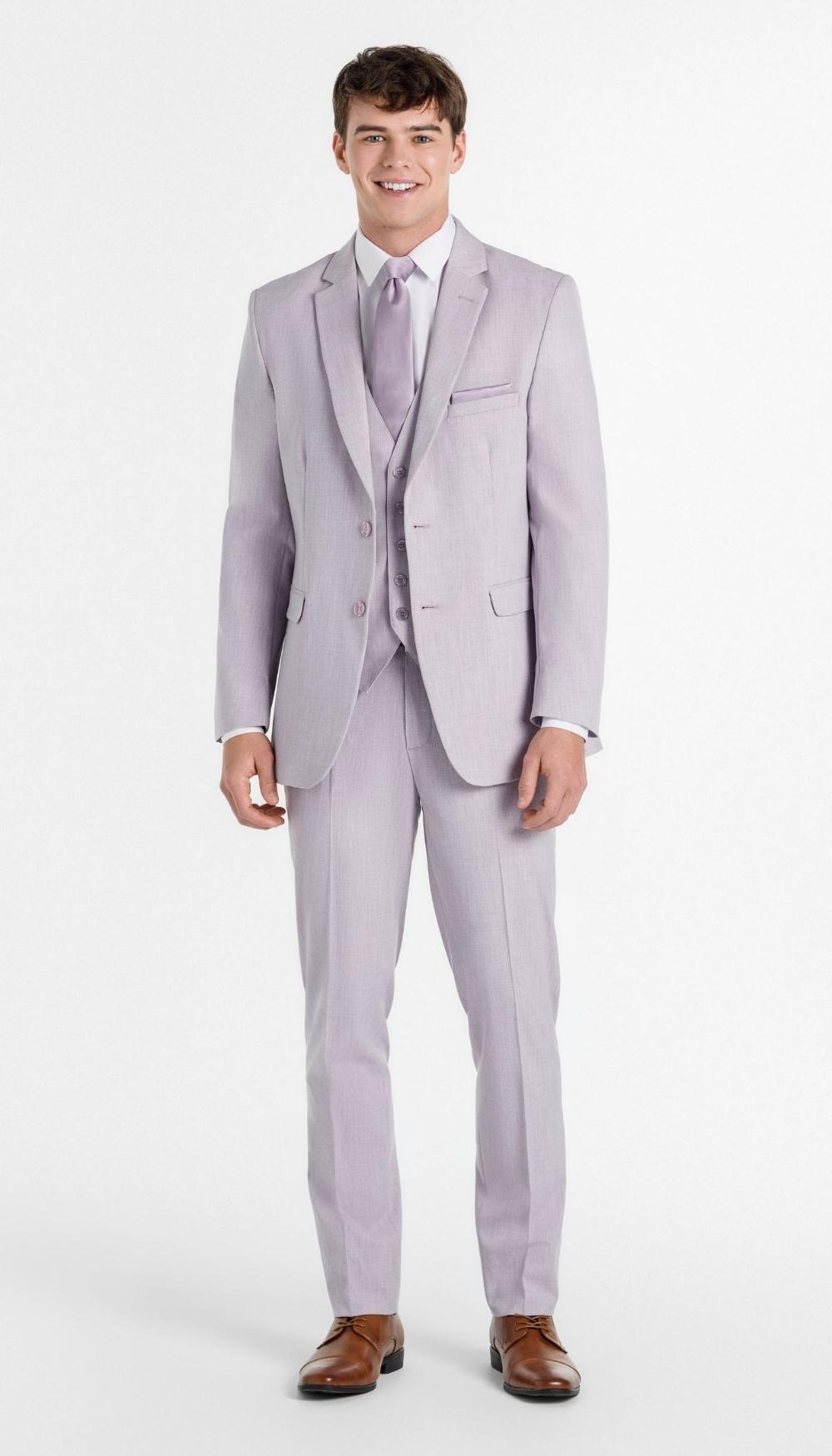 Trim Fit Lavender Mens Suit