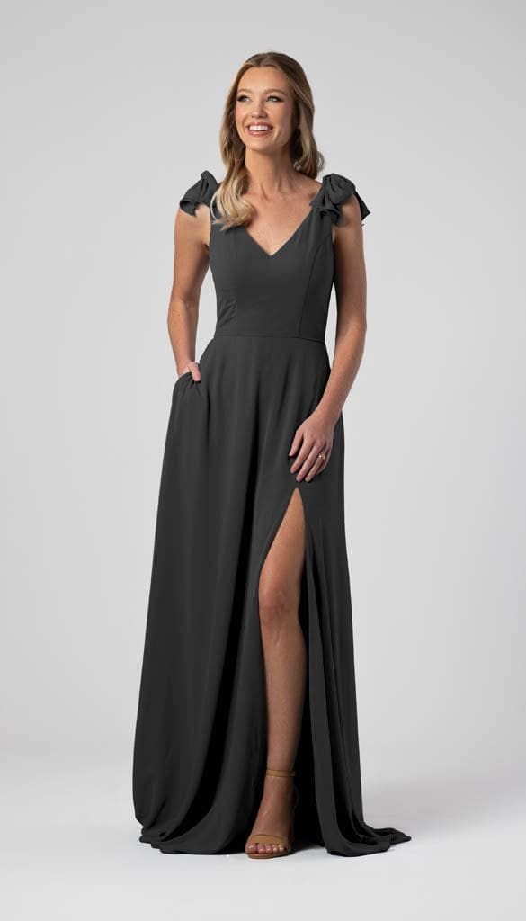 Leah Bow Sleeves Bridesmaid Dress