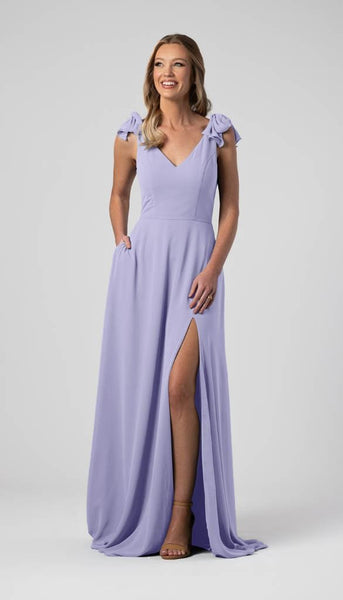 Leah Bow Sleeves Bridesmaid Dress