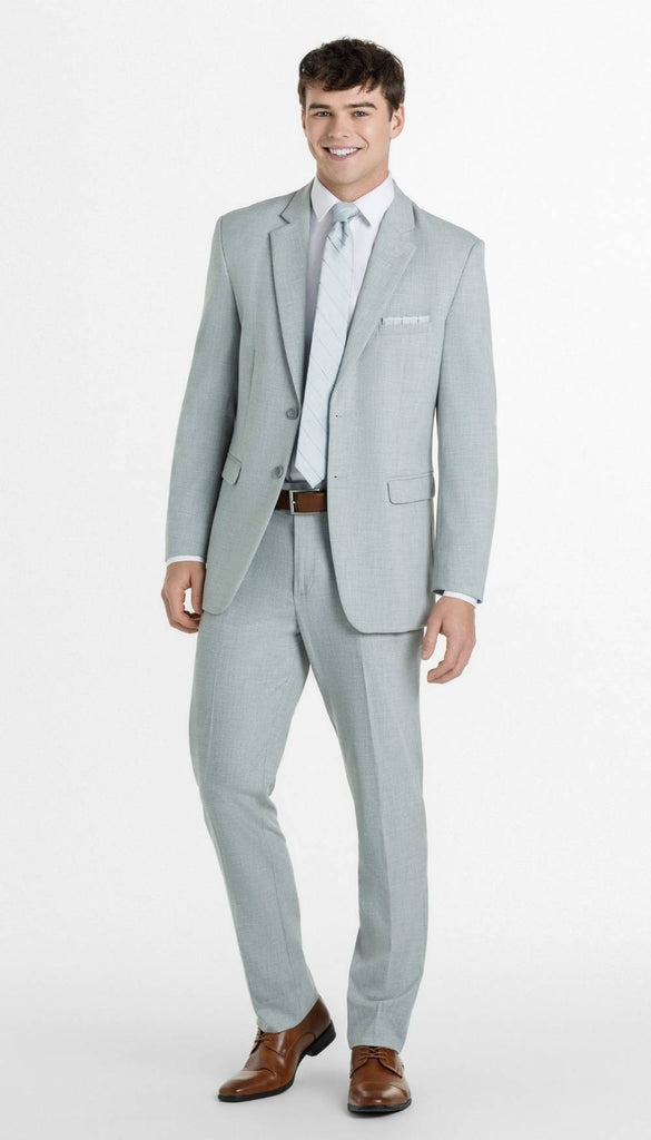 Kennedy Blue | Trim Fit 2 Piece Mens Suit Light Grey Kennedy Blue | Trim Fit 2 Piece Mens Suit Light Grey
