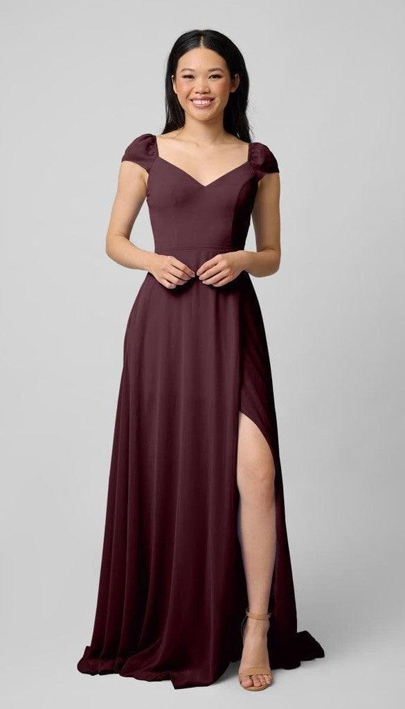 Lily Puff Sleeves Chiffon Bridesmaid Dress