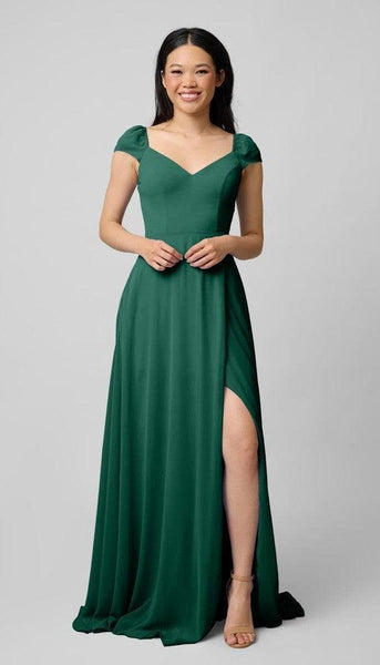 Lily Puff Sleeves Chiffon Bridesmaid Dress | Kennedy Blue Terracotta Lily Puff Sleeves Chiffon Bridesmaid Dress | Kennedy Blue Terracotta