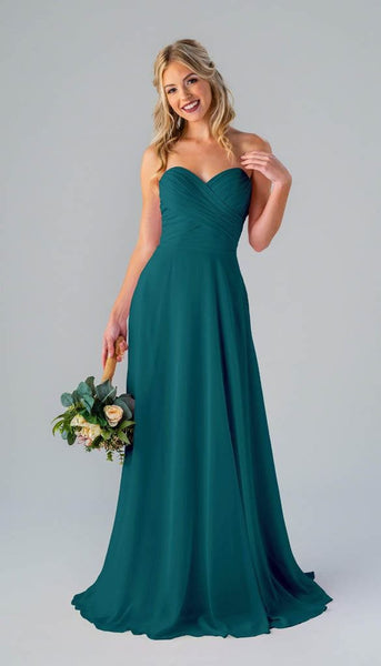 Lisa Strapless Chiffon Bridesmaids Dress | Kennedy Blue Marine