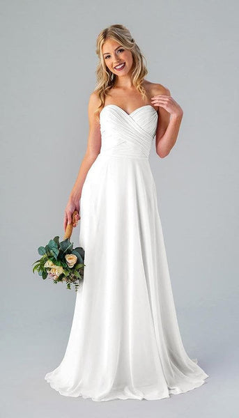 Lisa Strapless Chiffon Bridesmaids Dress | Kennedy Blue Rosewood Lisa Strapless Chiffon Bridesmaids Dress | Kennedy Blue Rosewood