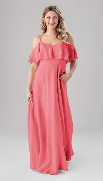 bridesmaid dresses logan Chiffon Bridesmaids Dress Spaghetti Straps x-sku-colour:25SS5504-BLK Luxury Crystal Turquoise Blue Color:Rust Bouquet