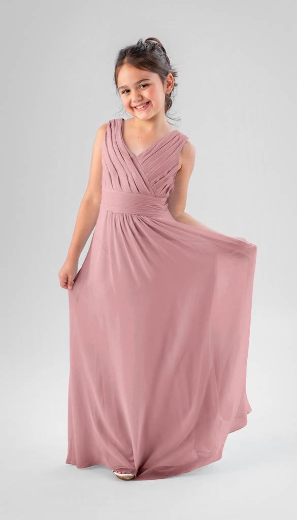 desert rose junior bridesmaid dresses Kennedy Blue Lonnie Junior Bridesmaid Dress Desert Rose