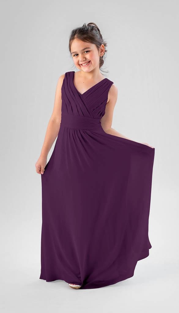 Kennedy Blue Lonnie Junior Bridesmaid Dress Eggplant