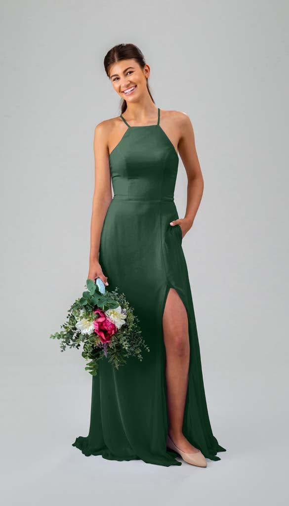 Luna High Neck Chiffon Bridesmaid Dress