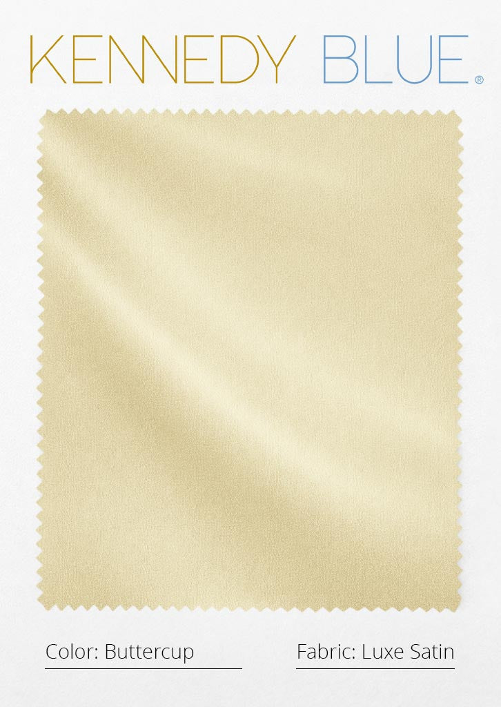 Buttercup|Luxe Satin Fabric Swatch
