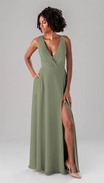 Lydia Chiffon Bridesmaids Dress | Kennedy Blue Sage