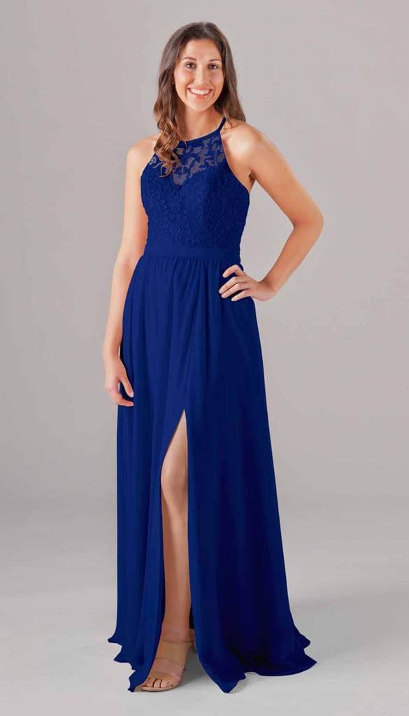 Madeline High Neck Embroidered Bridesmaid Dress