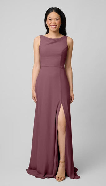 Margot High Neck Bridesmaids Dress | Kennedy Blue Rosewood