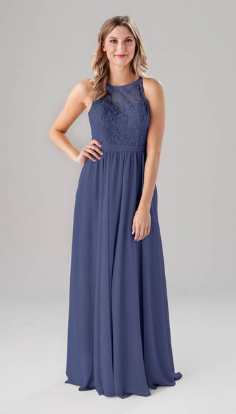 Maria High Neck Embroidered Bridesmaids Dress