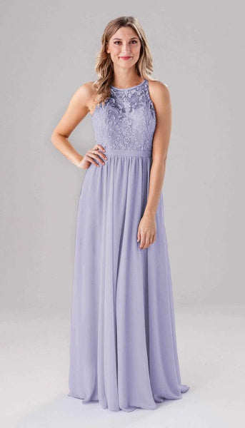 Maria High Neck Embroidered Bridesmaids Dress | Kennedy Blue Sapphire Maria High Neck Embroidered Bridesmaids Dress | Kennedy Blue Sapphire