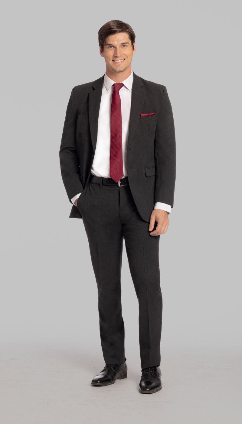 Kennedy Blue Trim Fit piece Medium Grey Mens Suit