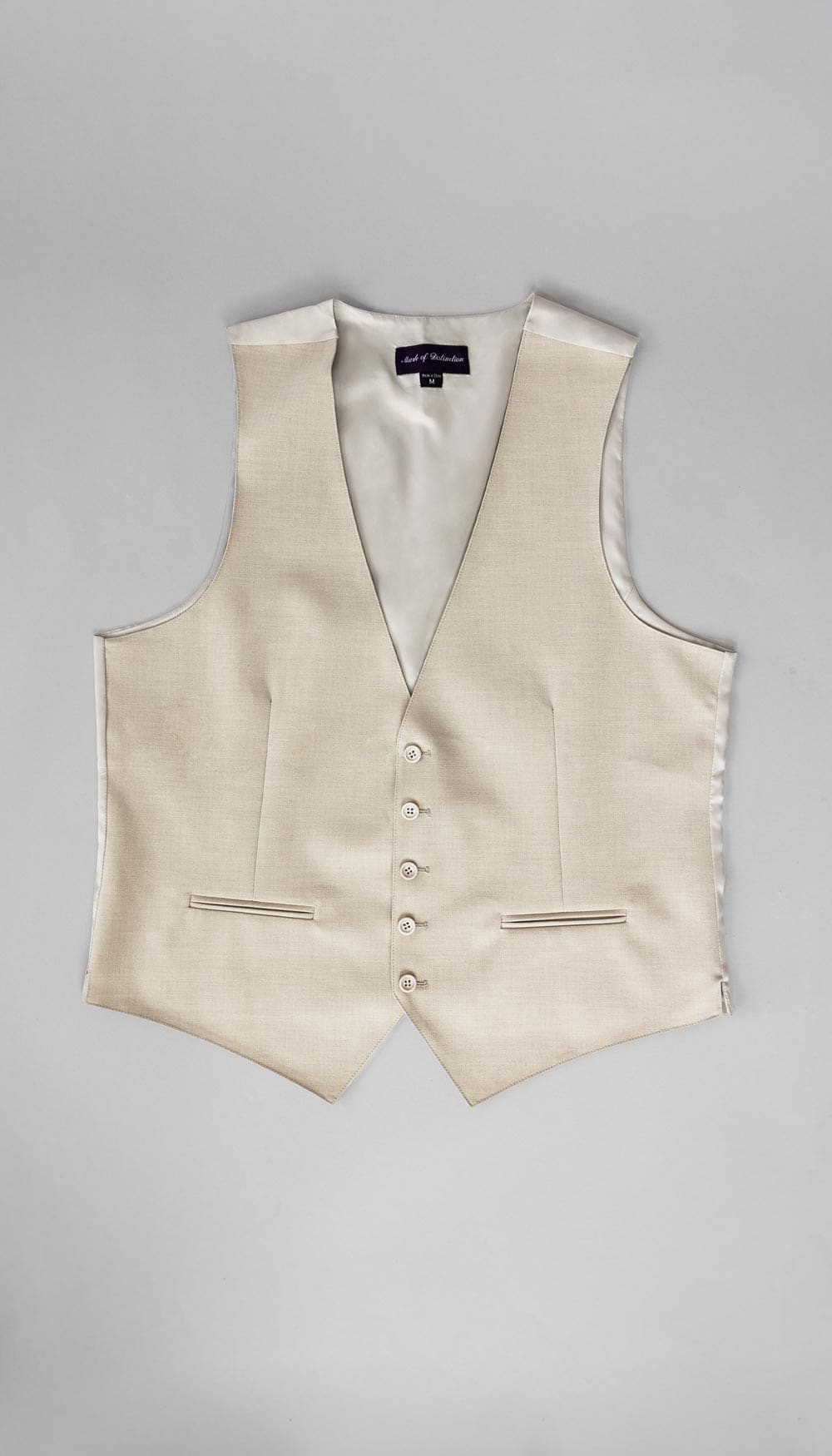 Tan|Kennedy Blue Trim Fit Vests