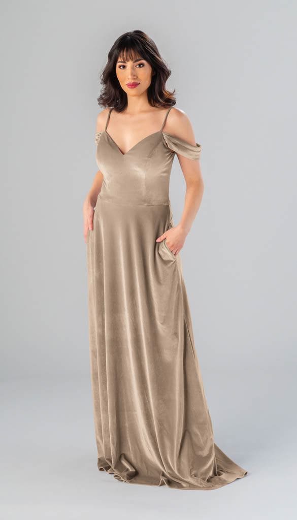 Mila Off the Shoulder Velvet Bridesmaid Dress