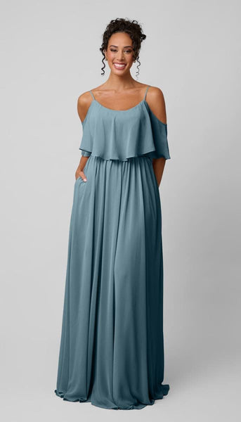 Nora Chiffon Bridesmaids Dress | Kennedy Blue Cornflower