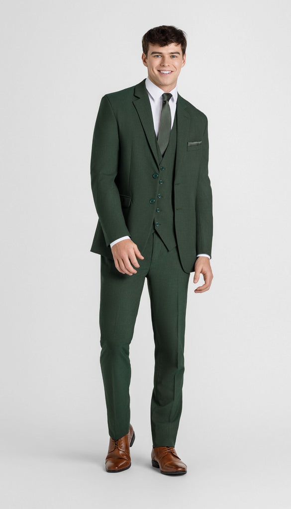 Trim Fit Olive Green Mens Suit | Kennedy Blue