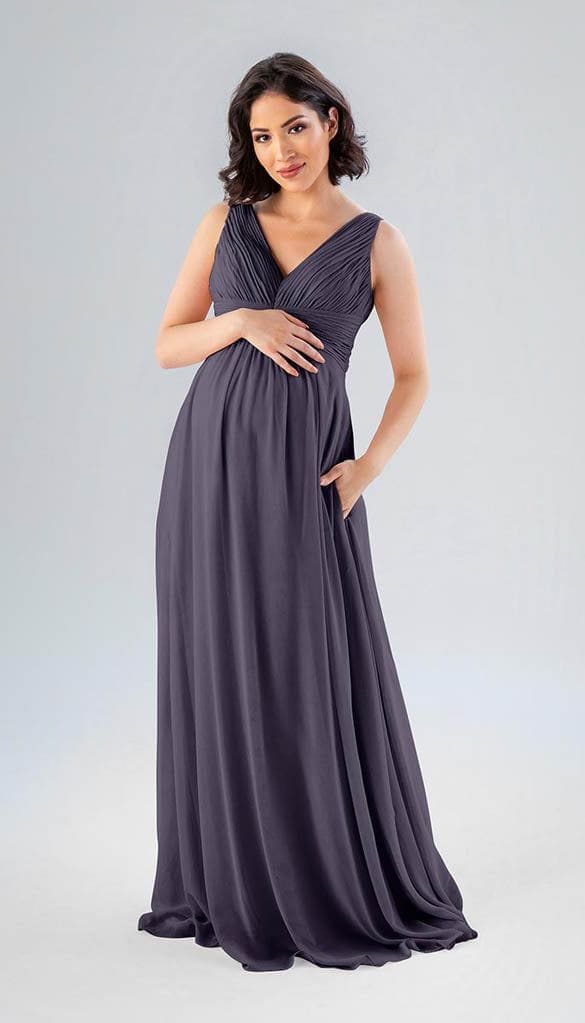paisley bridesmaid dresses Blushing Pink Long Wedding Dresses Off-the-shoulder Long Sleeve Wedding  Gowns SEW001|Selinadress – SELINADRESS main image 1