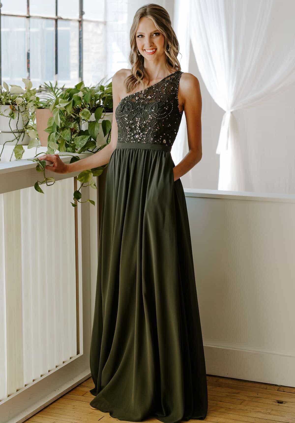 Melanie Embroidered Lace Bridesmaid Dress | Kennedy Blue