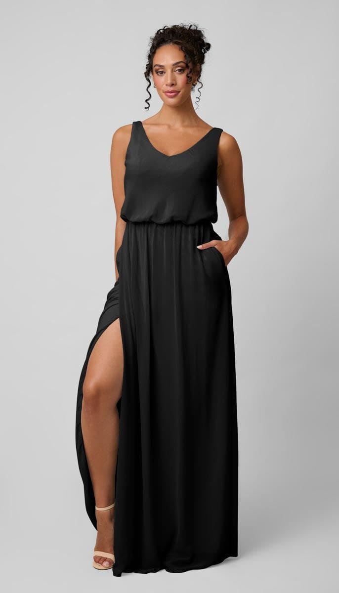 Rae Chiffon Bridesmaids Dress | Kennedy Blue Black Rae Chiffon Bridesmaids Dress | Kennedy Blue Black