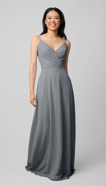 blue grey bridesmaid dresses Reese Chiffon Bridesmaids Dress