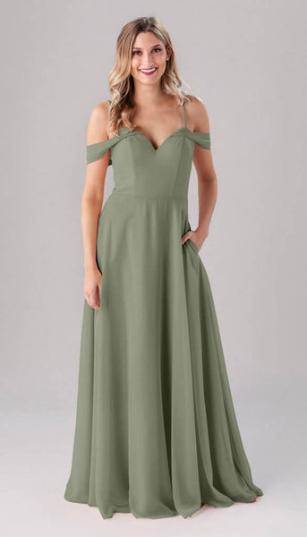 Samantha Off The Shoulder Chiffon Bridesmaids Dress