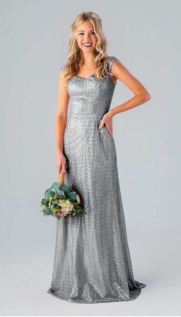 Sale Ready-to-Ship Sequin Bridesmaid Dress | Kennedy Blue 00 / Silver Sale Ready-to-Ship Sequin Bridesmaid Dress | Kennedy Blue 00 / Silver