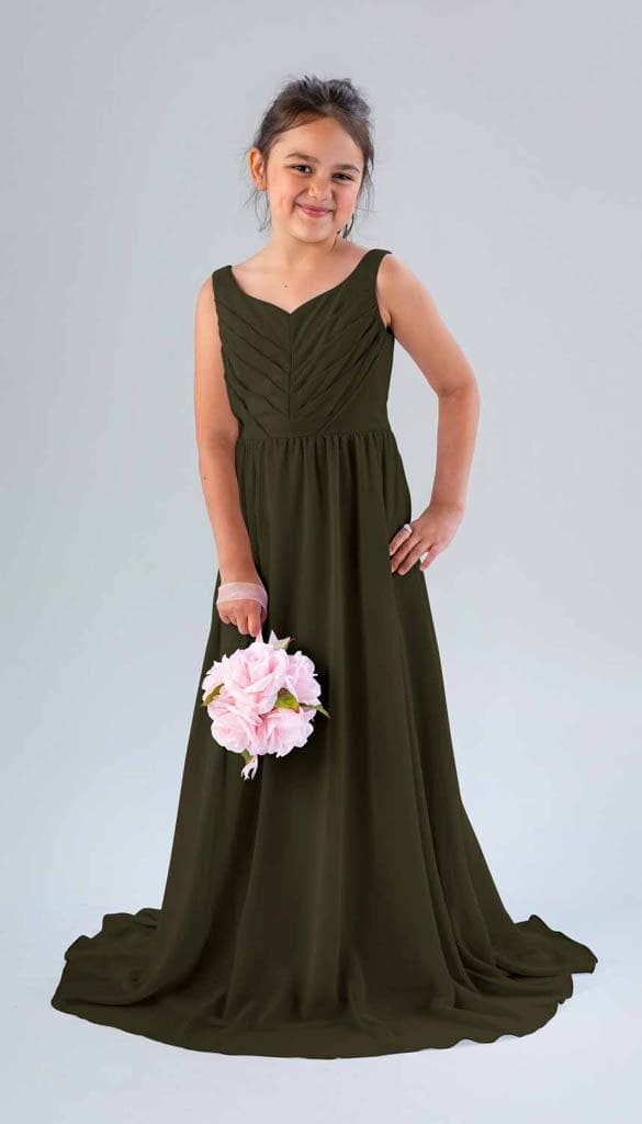slim fit dress slacks BABARONI Chic Junior Bridesmaid Dresses Off The Shoulder Olive Green, Olive Green / J4