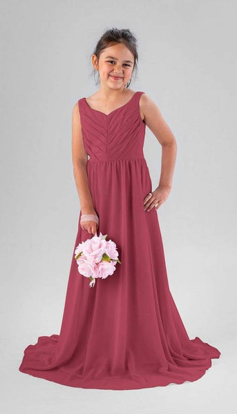 Sale Ready-to-Ship Junior Bridesmaid Dress | Kennedy Blue J10 / Rosewood Sale Ready-to-Ship Junior Bridesmaid Dress | Kennedy Blue J10 / Rosewood