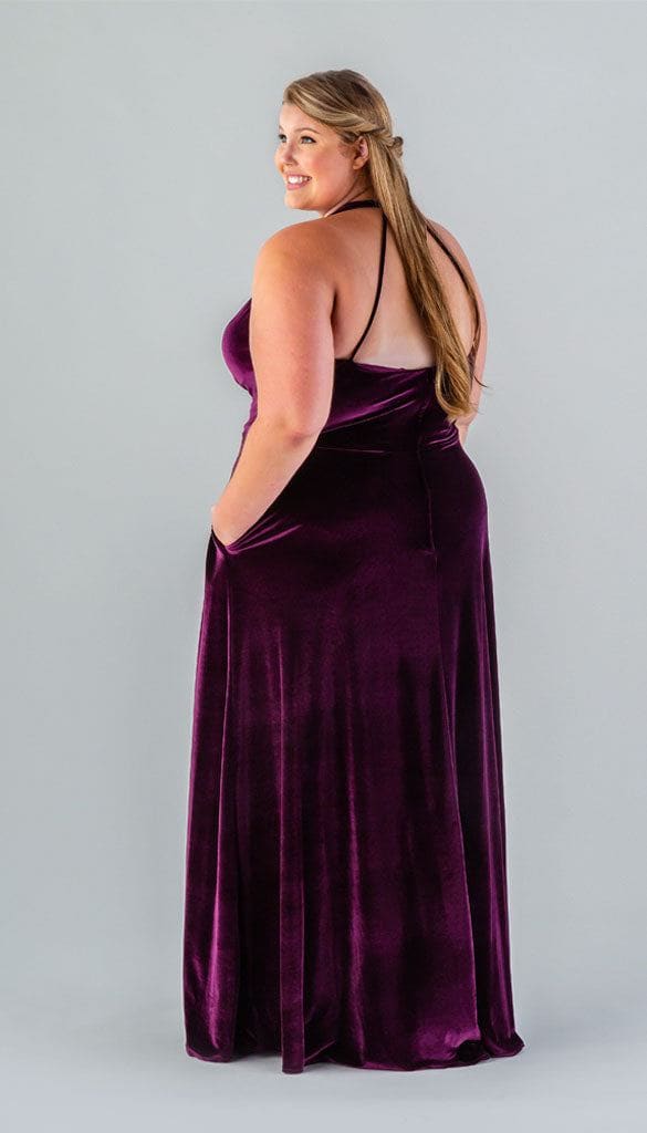 cinnamon velvet bridesmaid dresses Frankie Convertible Velvet + Tulle Dress main image 0