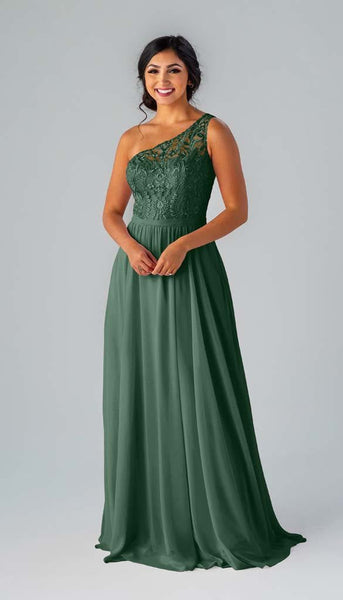 Sutton One Shoulder Bridesmaid Dress | Kennedy Blue Forest Green