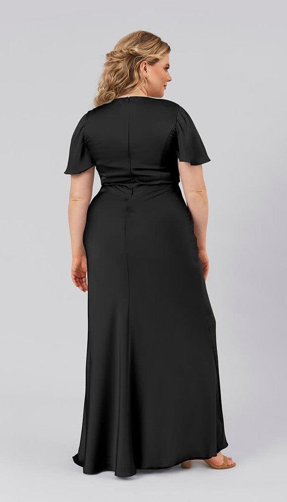 heve♡Satin Dress Tuck SK　black Hot Take Satin Lace Maxi Skirt - Black | Fashion Nova