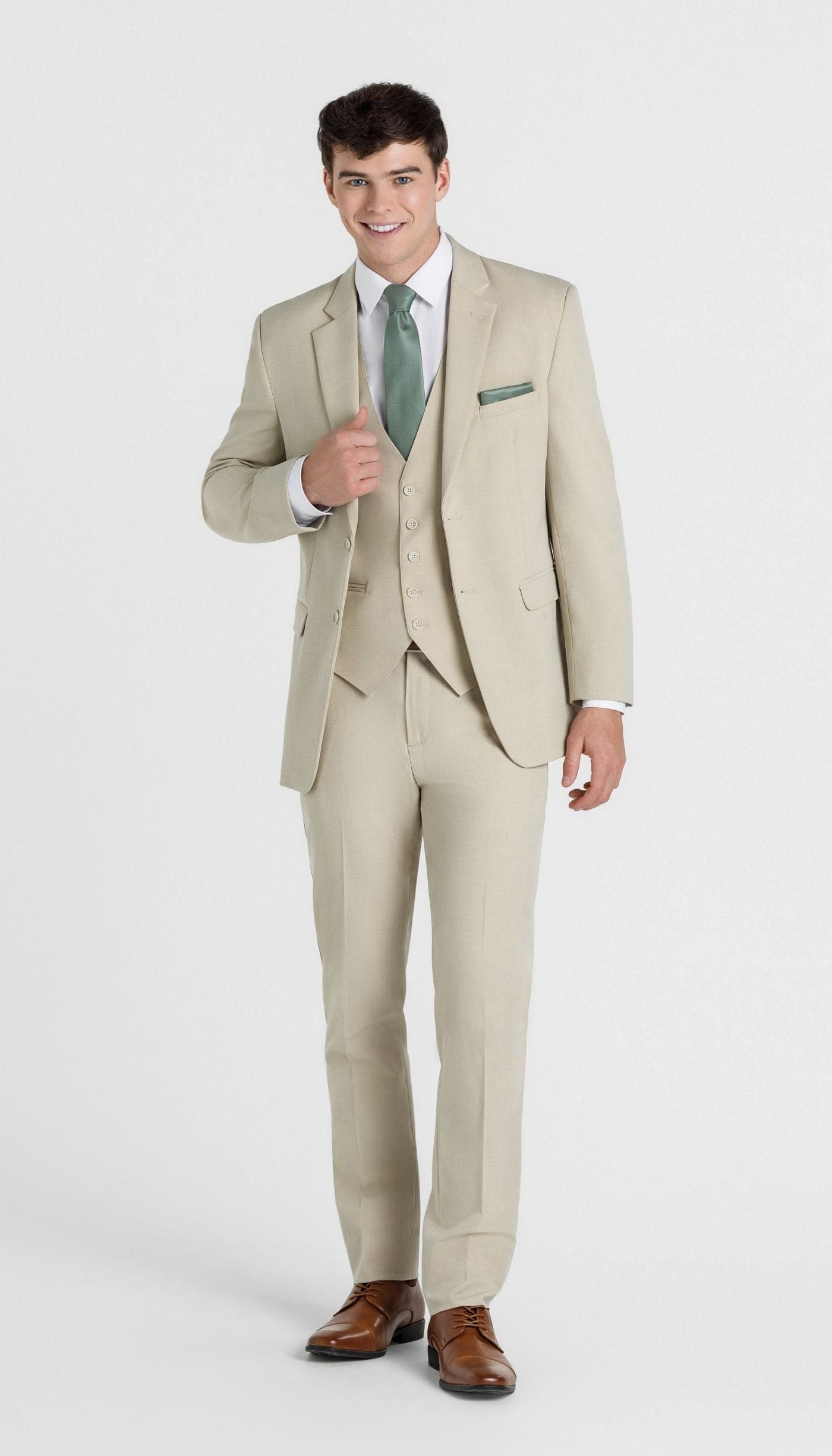 Tan|Trim Fit Suit