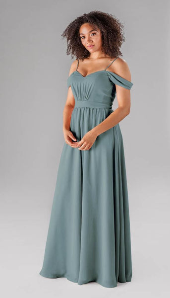 Thea Chiffon Bridesmaid Dress | Kennedy Blue Forest Green Thea Chiffon Bridesmaid Dress | Kennedy Blue Forest Green