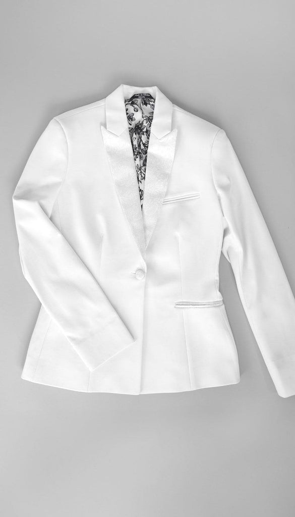 White stretch Woman Suit | Sumissura