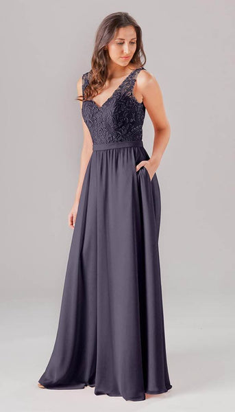 Wren Embroidered Lace Bridesmaid Dress | Kennedy Blue Charcoal Wren Embroidered Lace Bridesmaid Dress | Kennedy Blue Charcoal