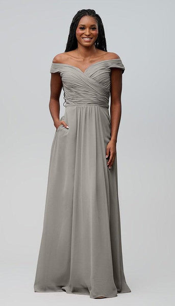 Jenna Off the Shoulder Chiffon Bridesmaids Dress | Kennedy Blue Jenna Off the Shoulder Chiffon Bridesmaids Dress | Kennedy Blue