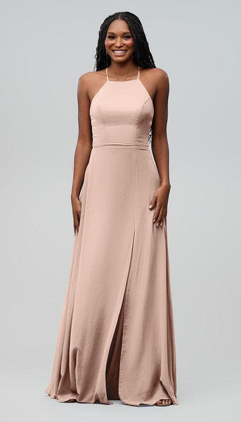 Luna High Neck Chiffon Bridesmaid Dress