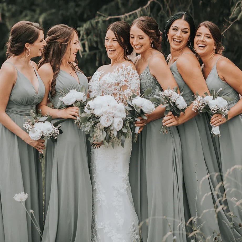 Stephanie Short Sleeve Bridesmaid Dress | Kennedy Blue