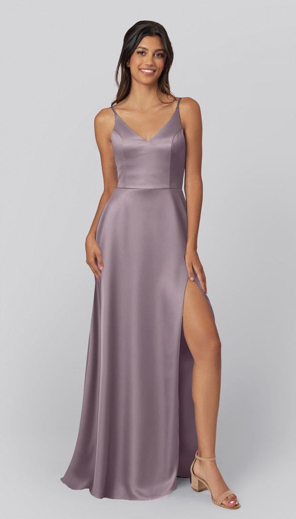 lilac satin bridesmaid dresses Luxe Satin Kimmy Adjustable Bridesmaids Dress