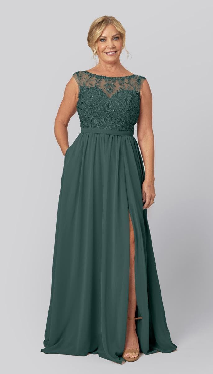 sachin and babi light blue dress Classy A-Line One-Shoulder Bow Floor-Length Satin Corset Mother of the  Bride Dress main image 0