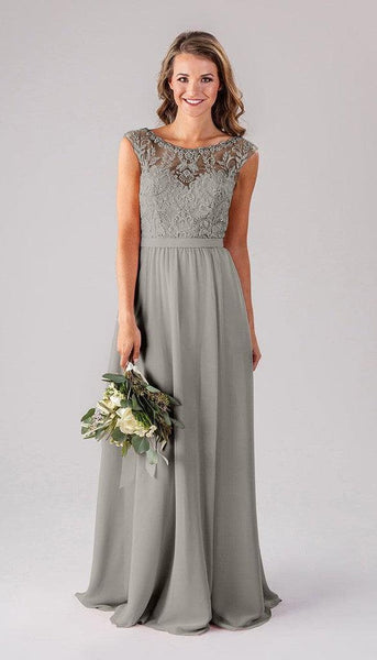 grey beaded bridesmaid dresses Kinsley Embroidered Dress Picture Color