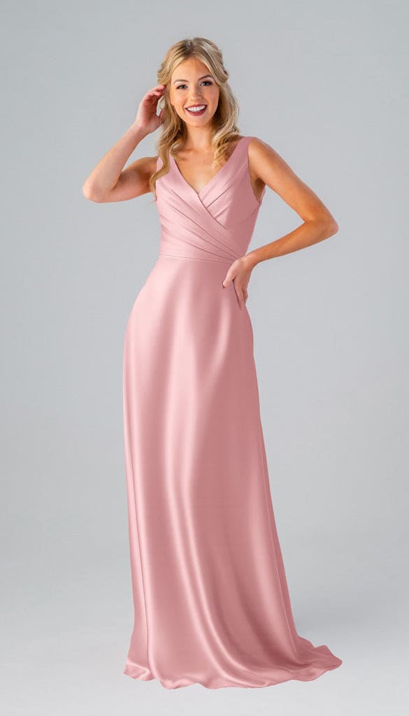 Kristen Luxe Satin Bridesmaids Dress | Kennedy Blue Blossom Kristen Luxe Satin Bridesmaids Dress | Kennedy Blue Blossom