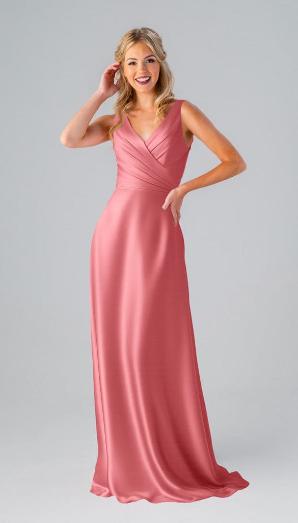 Kristen Luxe Satin Bridesmaids Dress | Kennedy Blue Cantaloupe Kristen Luxe Satin Bridesmaids Dress | Kennedy Blue Cantaloupe
