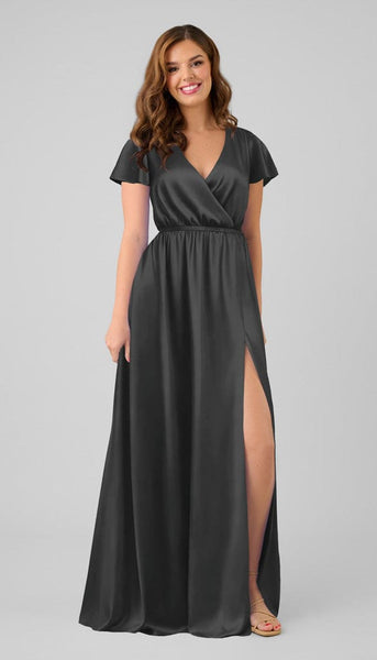 Kyra adjustable fit luxe satin bridesmaid dress