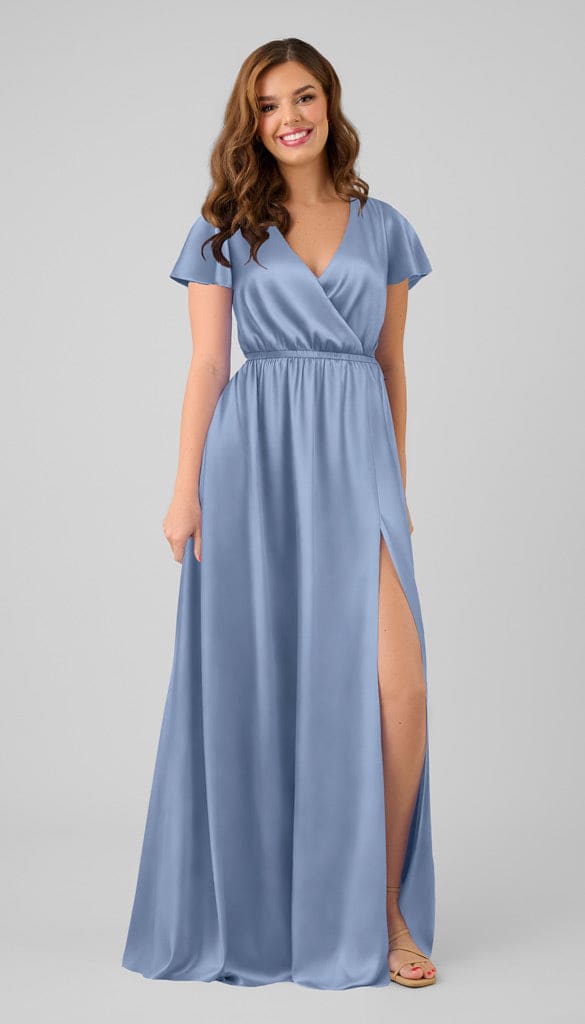 Kyra adjustable fit luxe satin bridesmaid dress