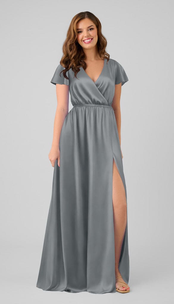 Kyra adjustable fit luxe satin bridesmaid dress