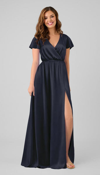 Kyra adjustable fit luxe satin bridesmaid dress